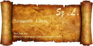 Szegedi Léna névjegykártya